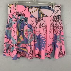 Jamie Sadock Skort Womens 6 Pink Floral Golf Athletic Stretch Pull On Shorts
